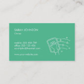 Visitekaartje voor schoonmaakservice Doodle Clean (Achterkant)