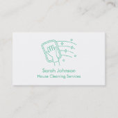 Visitekaartje voor schoonmaakservice Doodle Clean (Voorkant)