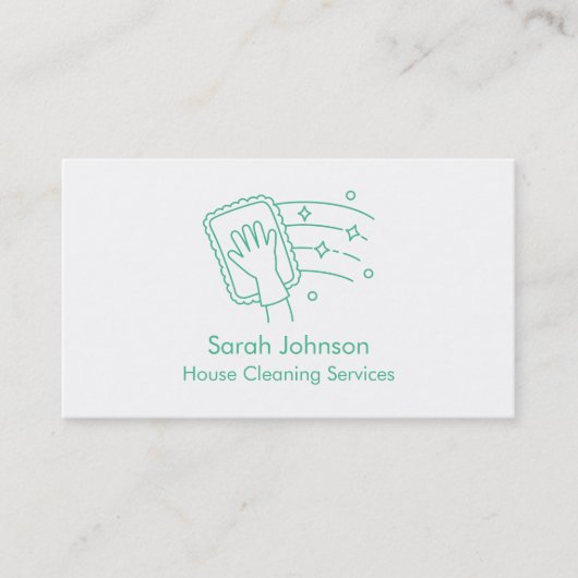 Visitekaartje voor schoonmaakservice Doodle Clean (Voorkant)
