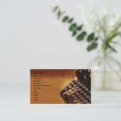 Visitekaartje voor schrijfmachines (Staand voorkant)