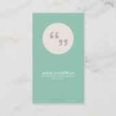 Visitekaartje voor schrijver of blogger (Voorkant)