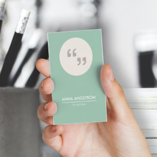 Visitekaartje voor schrijver of blogger