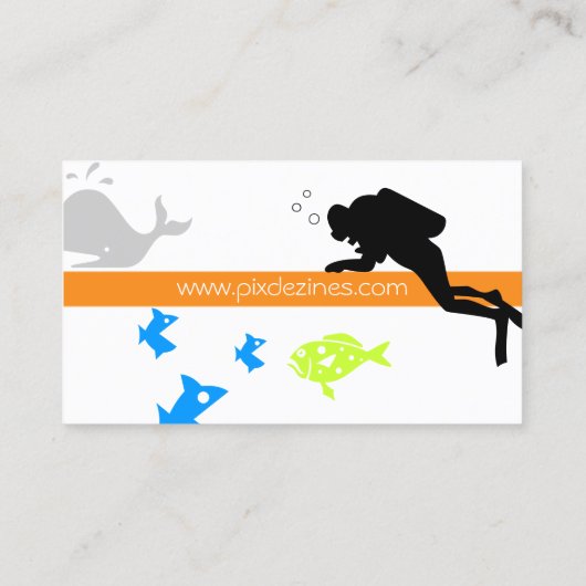 Visitekaartje voor Scuba-instructeur (Achterkant)