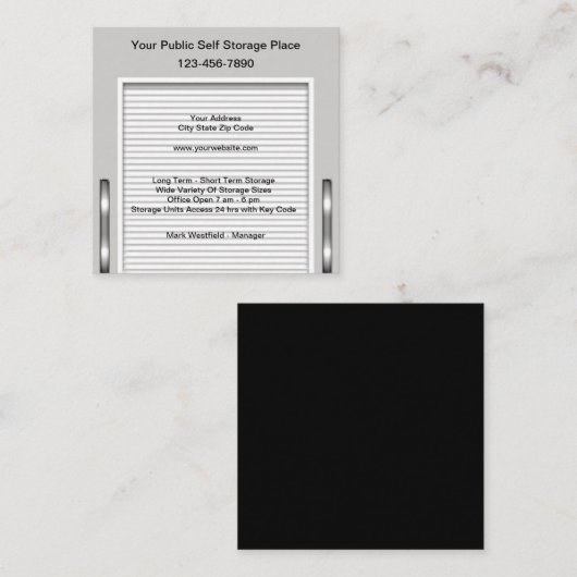 Visitekaartje voor Self Storage- en Moving Service (Voorkant / Achterkant)