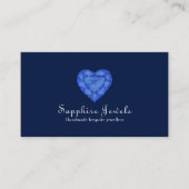 Visitekaartje voor sierjuwelen, blauw, zure haring (Voorkant)