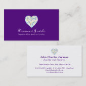 Visitekaartje voor sierjuwelen voor diamanten (Voorkant / Achterkant)