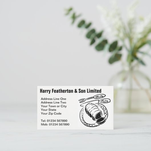 Visitekaartje voor slager- en vleesleveranciers (Staand voorkant)