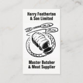 Visitekaartje voor slager- en vleesleveranciers (Achterkant)