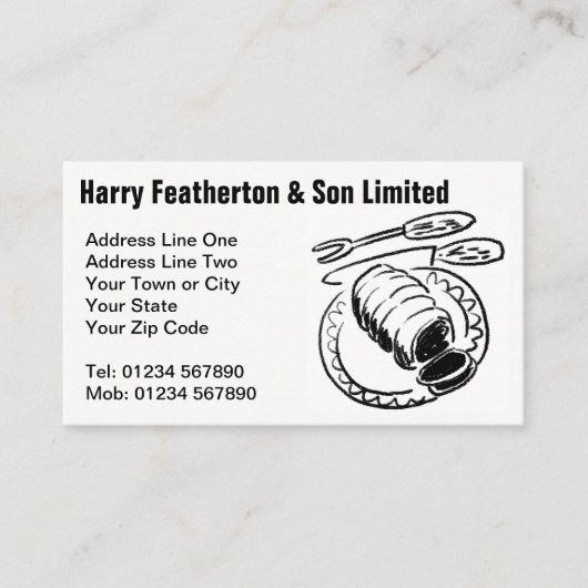 Visitekaartje voor slager- en vleesleveranciers (Voorkant)