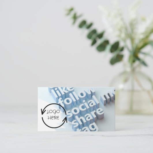 Visitekaartje voor sociale media aansluiten (Staand voorkant)