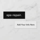 Visitekaartje voor spa-reparatie (Voorkant / Achterkant)