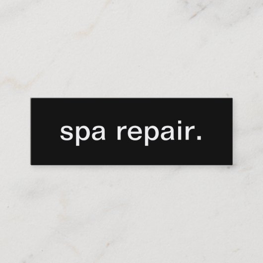 Visitekaartje voor spa-reparatie (Voorkant)