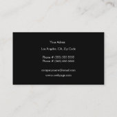 Visitekaartje voor spatbord en glitter-zebra (Achterkant)