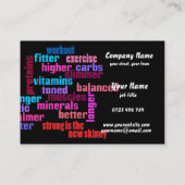 visitekaartje voor sportclubs of trainers (Achterkant)