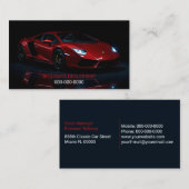 Visitekaartje voor sportwagendealership (Voorkant / Achterkant)