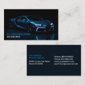 Visitekaartje voor sportwagendealership (Voorkant / Achterkant)