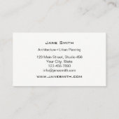 Visitekaartje voor stadsplanning van architecten (Achterkant)