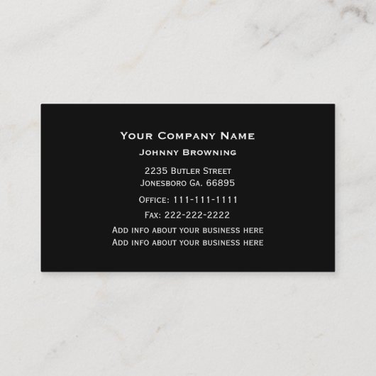 Visitekaartje voor structuurservice (Achterkant)