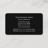 Visitekaartje voor structuurservice (Achterkant)