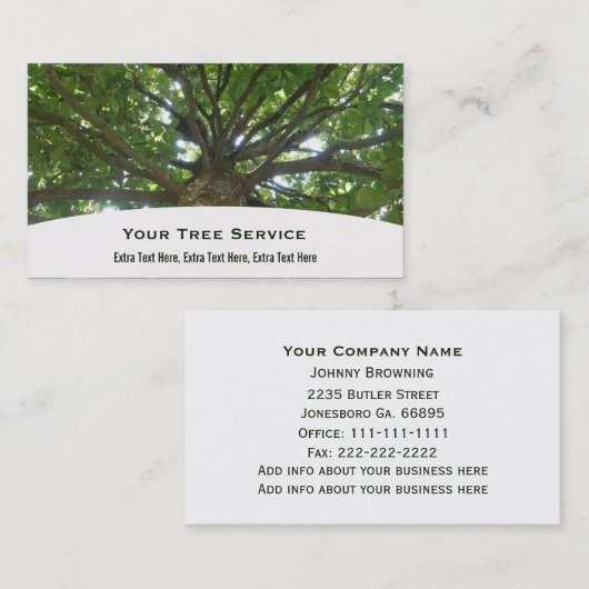 Visitekaartje voor structuurservice (Voorkant / Achterkant)