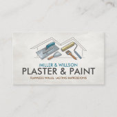 Visitekaartje voor stukadoorsdiensten en schilderd (Voorkant)