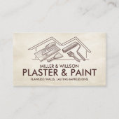 Visitekaartje voor stukadoorsdiensten en schilderd (Voorkant)