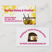 Visitekaartje voor tapbakkerij met mixer (Voorkant / Achterkant)