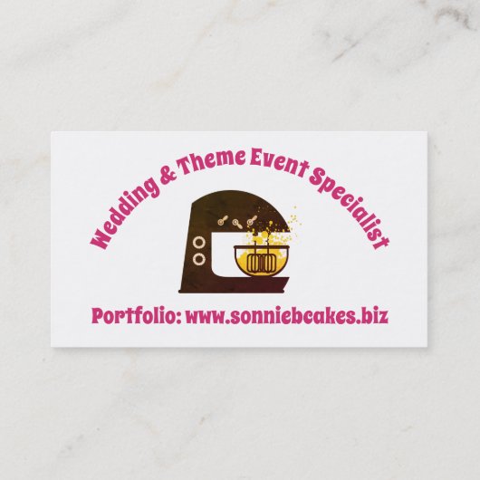 Visitekaartje voor tapbakkerij met mixer (Achterkant)