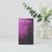 Visitekaartje voor tapeshop met zwarte rook (Staand voorkant)