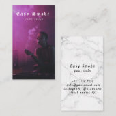 Visitekaartje voor tapeshop met zwarte rook (Voorkant / Achterkant)