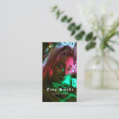 Visitekaartje voor tapeshop met zwarte rook (Staand voorkant)