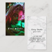 Visitekaartje voor tapeshop met zwarte rook (Voorkant / Achterkant)