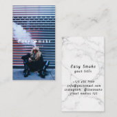 Visitekaartje voor tapeshop met zwarte rook (Voorkant / Achterkant)