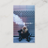 Visitekaartje voor tapeshop met zwarte rook (Voorkant)