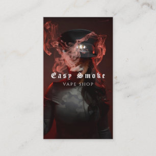 Visitekaartje voor tapeshop met zwarte rook