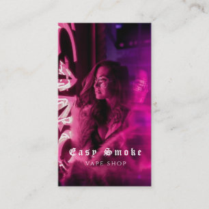 Visitekaartje voor tapeshop met zwarte rook