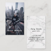 Visitekaartje voor tapeshop met zwarte rook (Voorkant / Achterkant)