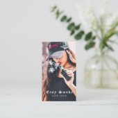 Visitekaartje voor tapeshop met zwarte rook (Staand voorkant)