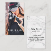 Visitekaartje voor tapeshop met zwarte rook (Voorkant / Achterkant)