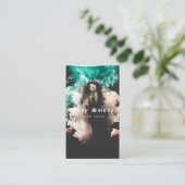 Visitekaartje voor tapeshop met zwarte rook (Staand voorkant)