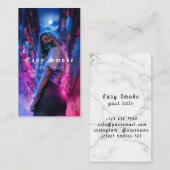 Visitekaartje voor tapeshop met zwarte rook (Voorkant / Achterkant)