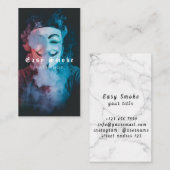 Visitekaartje voor tapeshop met zwarte rook (Voorkant / Achterkant)