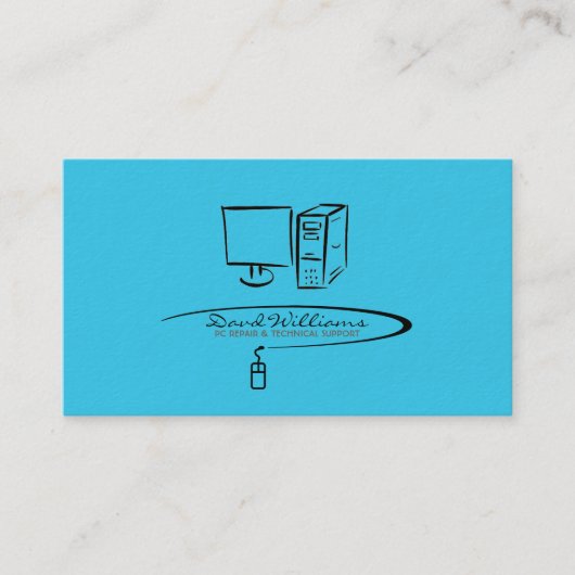Visitekaartje voor technische ondersteuning/repara (Voorkant)