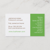 Visitekaartje voor teelten en tuinbouw (Achterkant)