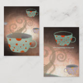 Visitekaartje voor theebekerkoffie (Voorkant / Achterkant)