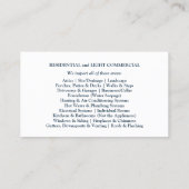 Visitekaartje voor thuisinspectie (Achterkant)