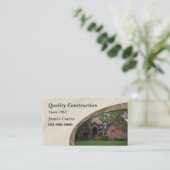 Visitekaartje voor thuisoplossing of bouw (Staand voorkant)