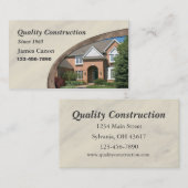 Visitekaartje voor thuisoplossing of bouw (Voorkant / Achterkant)