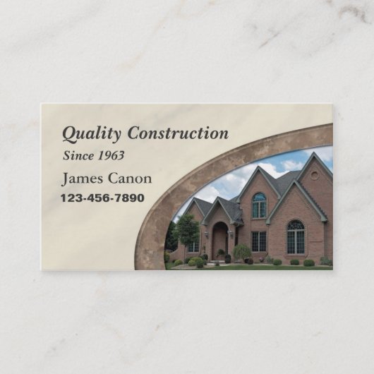 Visitekaartje voor thuisoplossing of bouw (Voorkant)