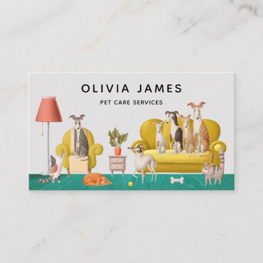 Visitekaartje voor thuisverzorging door honden (Voorkant)